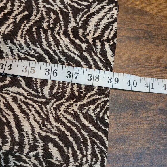 Ann Taylor Zebra Sheath Dress 8 Pleated Neck Cotton Wool Silk Blend NWT - Picture 8 of 8